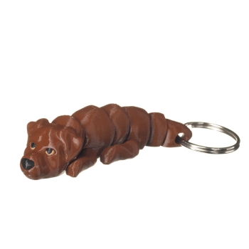 Labrador brelok 3D brązowy pies do kluczy